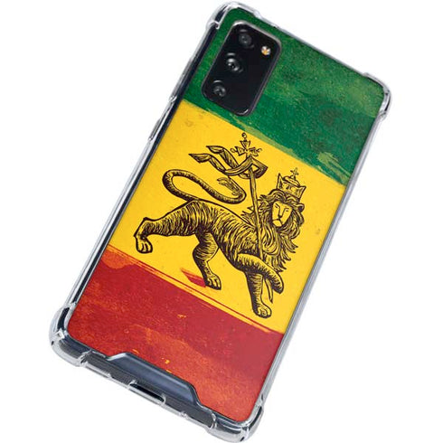 The Lion of Judah Rasta Flag Galaxy S20 FE Clear Case